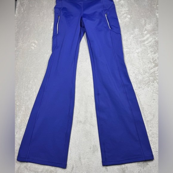 Athleta Rainer Bootcut Noble Blue Zip Pockets Athletic Leggings 467899 Small - Picture 5 of 16